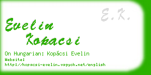 evelin kopacsi business card